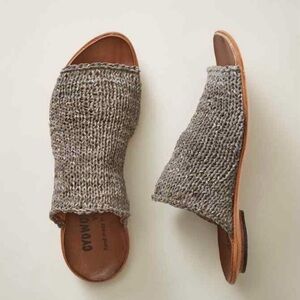 CYDWOQ Knit Women's Mule Sandals
